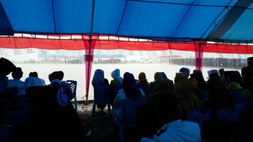 Hujan Bubarkan Upacara HUT Butur ke 11