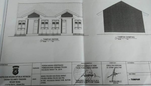 ﻿Pembangunan Aspol Polsek Kulbar Ditandai Peletakan Batu Pertama
