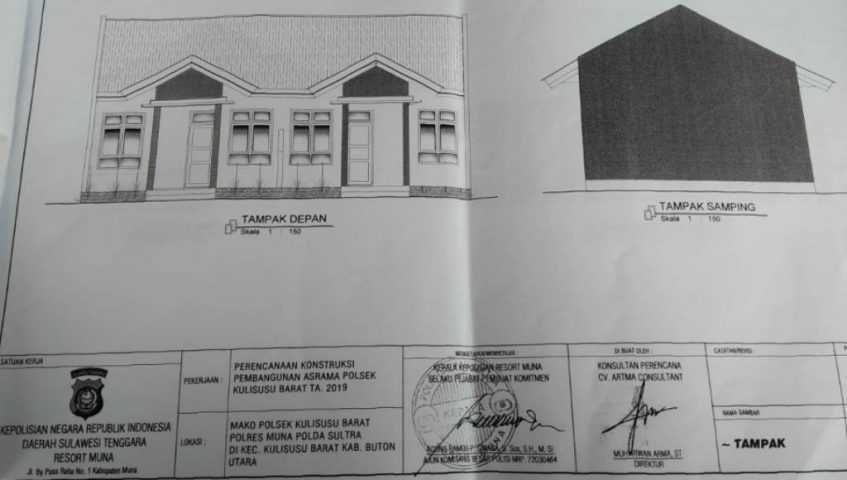 ﻿Pembangunan Aspol Polsek Kulbar Ditandai Peletakan Batu Pertama