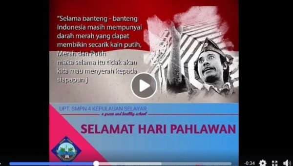Pengurus OSIS SMPN 4 Benteng Rilis Video Ucapan Hari Pahlawan