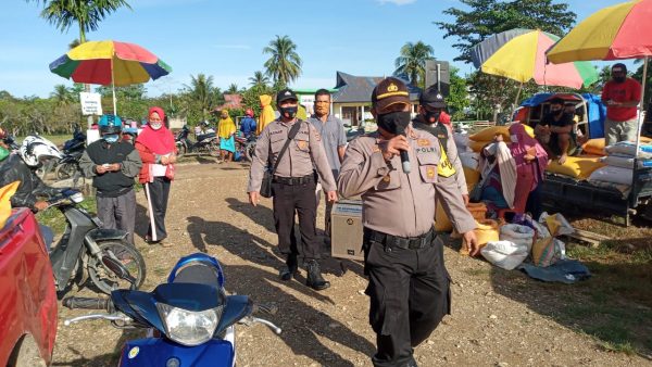 Tindaklanjuti Inpres, Polres Konsel Sosialisasikan Pemakaian Masker
