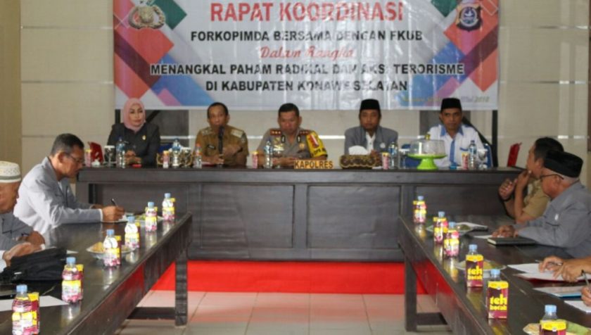 Polres Konsel Gelar Rakor Tangkal Paham Radikal dan Aksi Terorisme