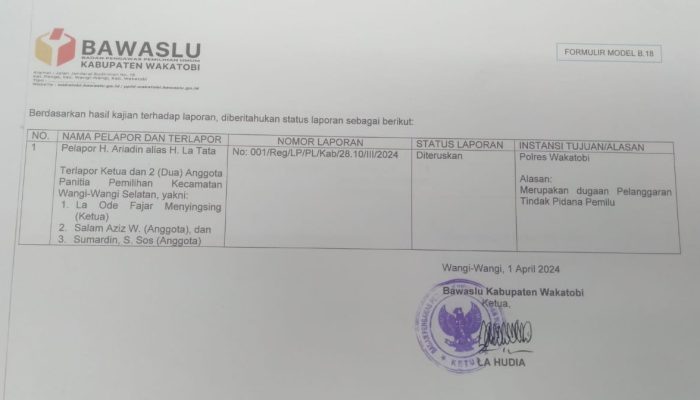 Bawaslu: Kasus Dugaan Pelanggaran Pemilu PPK Wangsel dilimpahkan ke Polisi
