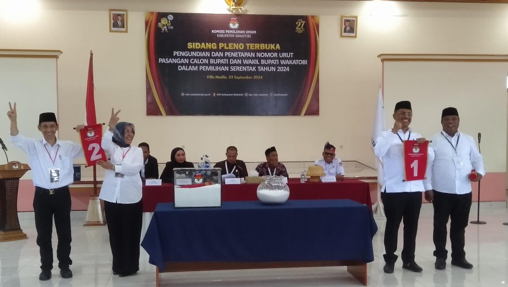 KPU Wakatobi Tetapkan Nomor Urut Paslon, Begini Prosesnya