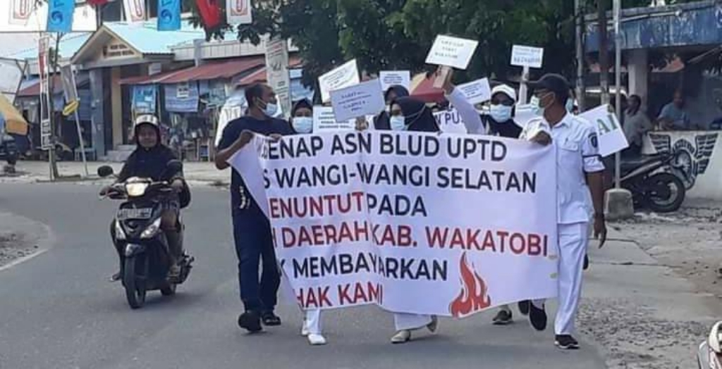 Puluhan Nakes di Wakatobi Minta Gaji Selama Tiga Bulan Dibayarkan