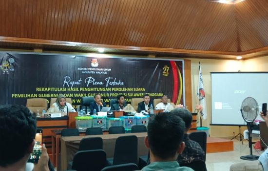 Pleno KPU Wakatobi, Paslon Berhasil Unggul 3.807 Suara