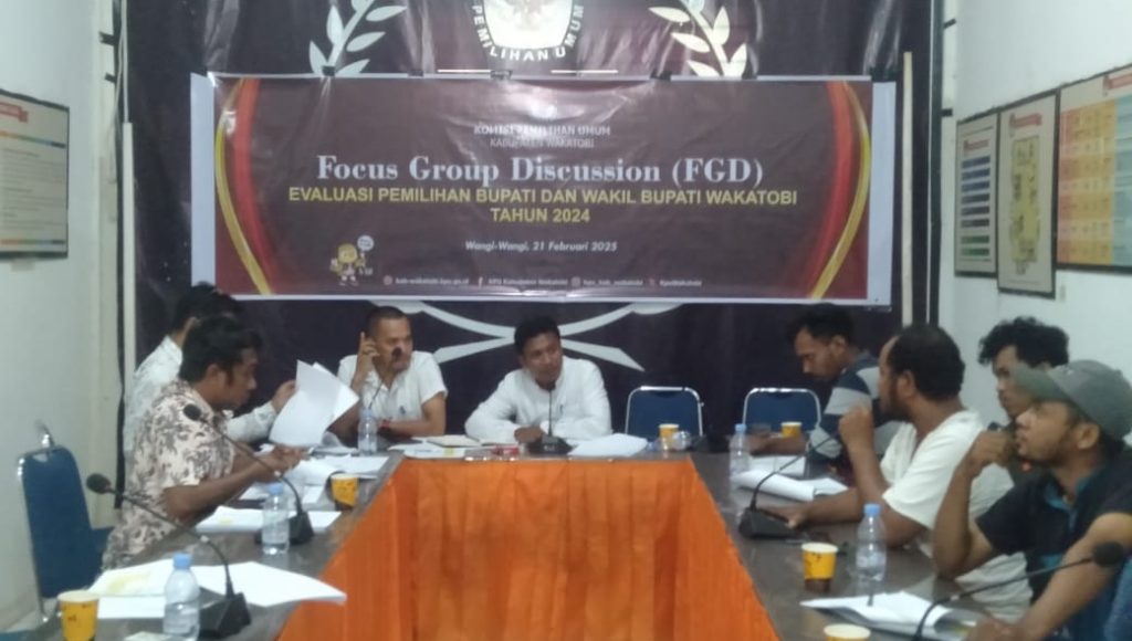 KPU Wakatobi Gelar FGD Evaluasi Pemilihan Pilkada 2024