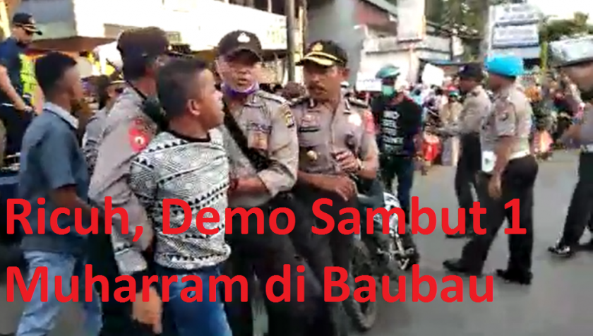 Ratusan Personil Polres Baubau Kawal Aksi Komunitas Pecinta Islam