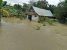 Salah satu rumah warga di Desa Anese kecamatan ndoolo Barat yang terrendam banjir. FOTO : MAHIDIN