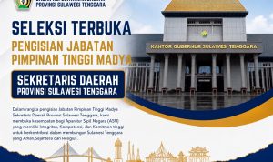 Pemprov Sultra Buka Seleksi Terbuka Jabatan Sekda 2026, Pendaftaran Dibuka Hingga 25 Agustus