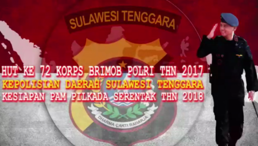 Hut ke 72 Korps Brimob Polri 2017, Polda Sultra Siapkan PAM Pilkada Serentak 2018