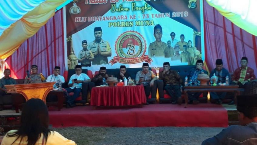 Polres Muna Bersama Masyarkat Kontukowuna Gelar Halal Bi Halal